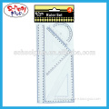 Hot sell 4 Pieces Plastic Ruler Set/math geometry set for students